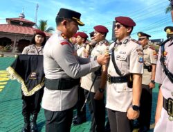 Kapolres Balangan Pimpin Sertijab Pejabat Utama dan Kapolsek